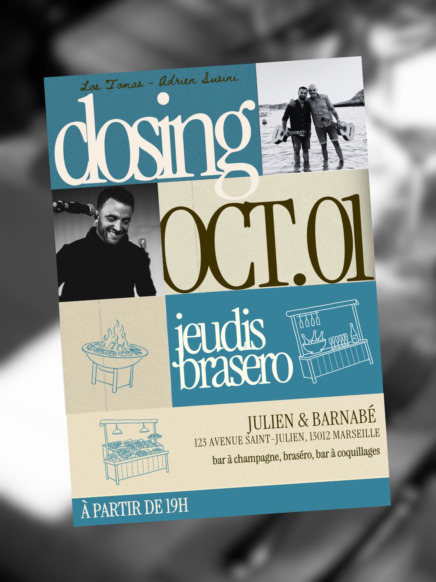 Le 1er octobre, on se retrouve chez Julien & Barnabé...